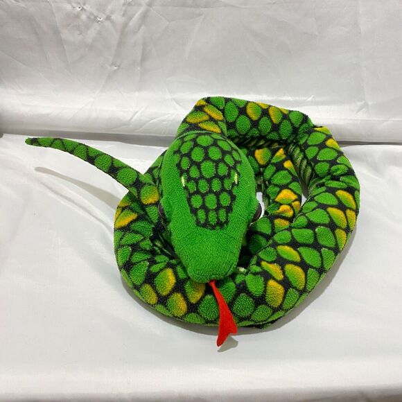 Adventure Planet Plush Snake Stuffed Animal 71 Inch Green and Black 2002 Vintage - Picture 2 of 9